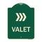 Signmission Designer Series Valet Right Arrow, Green & Tan Heavy-Gauge Aluminum Sign, 24" x 18", G-1824-22744 A-DES-G-1824-22744 - alternate 1
